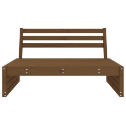 Canapé central de jardin marron miel 120x80 cm bois pin massif 