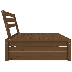 Canapé central de jardin marron miel 120x80 cm bois pin massif 