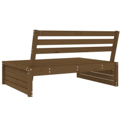 Canapé central de jardin marron miel 120x80 cm bois pin massif 