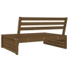 Canapé central de jardin marron miel 120x80 cm bois pin massif 