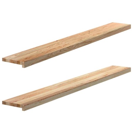 Appuis de fenêtre 2 pcs non traité 160x20x2cm bois chêne massif 