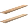 Appuis de fenêtre 2 pcs non traité 160x20x2cm bois chêne massif 