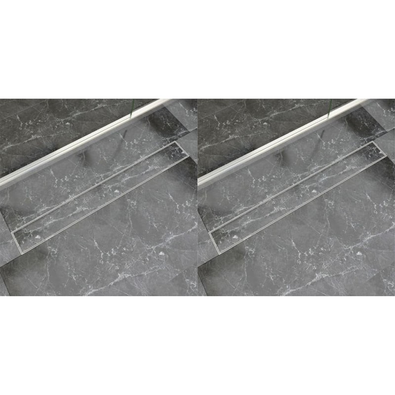 Drain de douche linéaire 2 pc 930 x 140 mm Acier inoxydable Drain de douche linéaire 2 pc 930 x 140 mm Acier inoxydable
