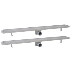 Drain de douche linéaire 2 pc 930 x 140 mm Acier inoxydable 