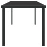 Table de Jardin Noire 160x80x73 cm Verre Trempé 