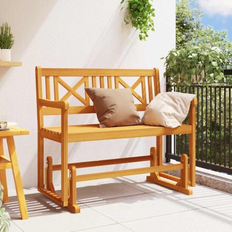 Banc basculant de jardin 2 places 110x59x97 cm Bois massif Acacia 