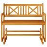 Banc basculant de jardin 2 places 110x59x97 cm Bois massif Acacia 