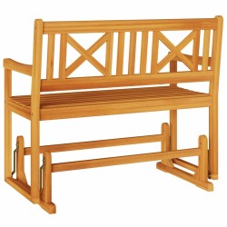 Banc basculant de jardin 2 places 110x59x97 cm Bois massif Acacia 