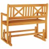Banc basculant de jardin 2 places 110x59x97 cm Bois massif Acacia 