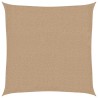 Voile d'ombrage 160 g/m² Taupe 2,5x2,5 m PEHD 
