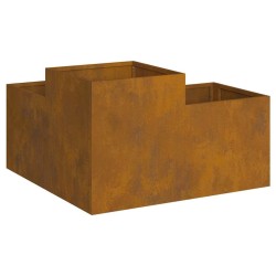 Jardinière 100x100x48 cm en acier résistant aux intempéries 