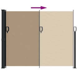 Auvent latéral rétractable taupe 160x500 cm 