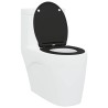 Siège de toilette à libération rapide avec fermeture douce en durosthène noir 