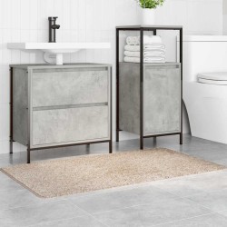 Tapis de bain Rectangulaire Crème 70x120 cm Polypropylène Antidérapant 