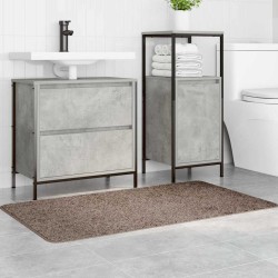 Tapis de bain rectangulaire marron 70x120 cm en polypropylène antidérapant 