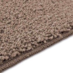 Tapis de bain rectangulaire marron 70x120 cm en polypropylène antidérapant 