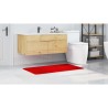 Tapis de bain rectangulaire rouge 70x120 cm en polypropylène antidérapant 