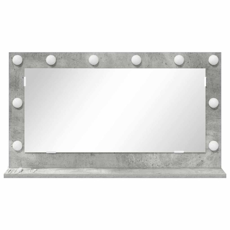 Miroir de vanité Gris béton Béton 80 x 45 x 18 cm Miroir 