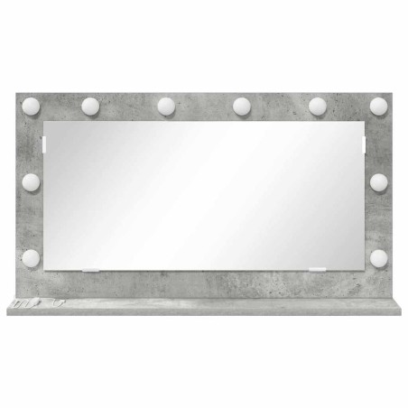 Miroir de vanité Gris béton Béton 80 x 45 x 18 cm Miroir 