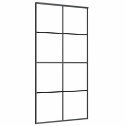 Porte coulissante kit de quincaillerie noir 102,5x205 cm 