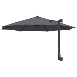 Parasol de jardin mural anthracite 250 cm 