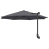 Parasol de jardin mural anthracite 250 cm 