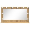Miroir de vanity Chêne artisanal Panneau de particules 