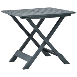 Table pliable de jardin Vert 79x72x70 cm Plastique 