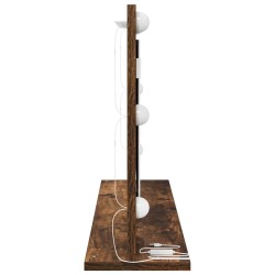 Miroir de maquillage Chêne fumé, argenté Bois, verre 80 x 45 cm 