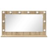 Miroir de vanité Chêne Sonoma Bois d'ingénierie, Verre 