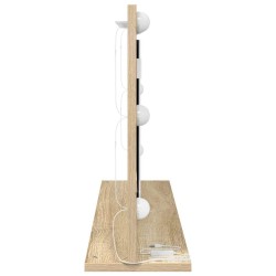 Miroir de vanité Chêne Sonoma Bois d'ingénierie, Verre 