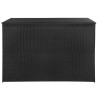 Boîte de rangement de jardin noir 150x100x100 cm résine tressée 