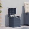 Boîte de rangement de jardin 90 L Anthracite 