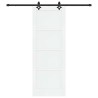 Porte coulissante avec matériel Blanc 78x211 cm Bois massif en pin 