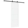 Porte coulissante avec matériel Blanc 78x211 cm Bois massif en pin 