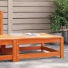Repose-pied de jardin cire marron 70x70x30cm bois de pin massif 