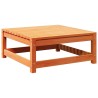 Repose-pied de jardin cire marron 70x70x30cm bois de pin massif 