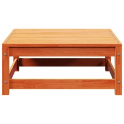 Repose-pied de jardin cire marron 70x70x30cm bois de pin massif 