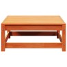 Repose-pied de jardin cire marron 70x70x30cm bois de pin massif 