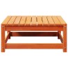Repose-pied de jardin cire marron 70x70x30cm bois de pin massif 