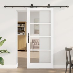 Porte coulissante avec kit de quincaillerie 'ORKDAL'blanche 86x198,5 cm 