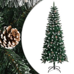 Sapin de Noël artificiel avec support Vert 180 cm PVC 
