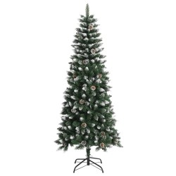 Sapin de Noël artificiel avec support Vert 180 cm PVC 