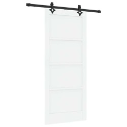 Porte coulissante avec matériel 'ORKDAL'en bois de pin blanc 