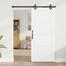 Porte coulissante avec matériel 'ORKDAL'en bois de pin blanc 