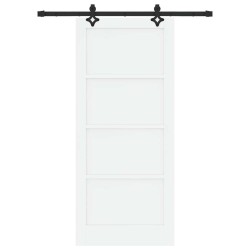 Porte coulissante avec matériel 'ORKDAL'en bois de pin blanc 