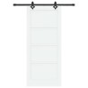 Porte coulissante avec matériel 'ORKDAL'en bois de pin blanc 