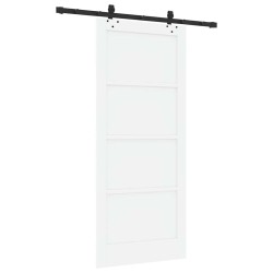 Porte coulissante avec matériel 'ORKDAL'en bois de pin blanc 