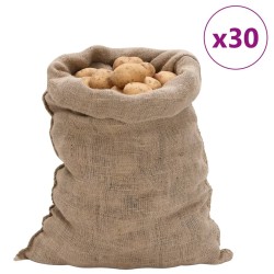Sacs en jute 30 pcs 60x105 cm 100 % jute 220 g/m² 