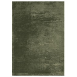 Tapis HUARTE à poils courts doux lavable vert forêt 120x170 cm 